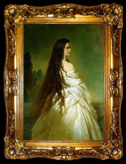 framed  Franz Xaver Winterhalter Elisabeth Kaiserin von osterreich, ta009-2